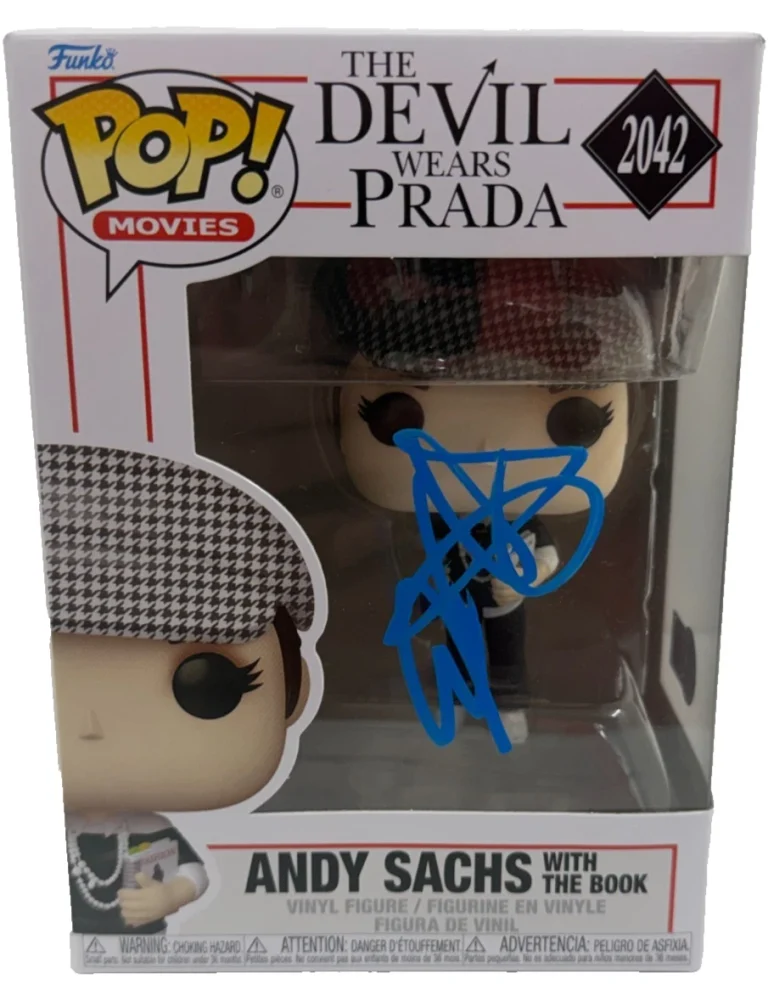 Anne Hathaway Signed Andy Sachs Funko Devil Wears Prada Autograph Beckett