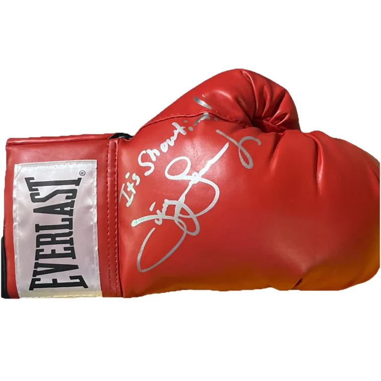 JIMMY LENNON JR SIGNED AUTOGRAPH EVERLAST BOXING GLOVE COA ITS SHOWTIME HOF JSA
