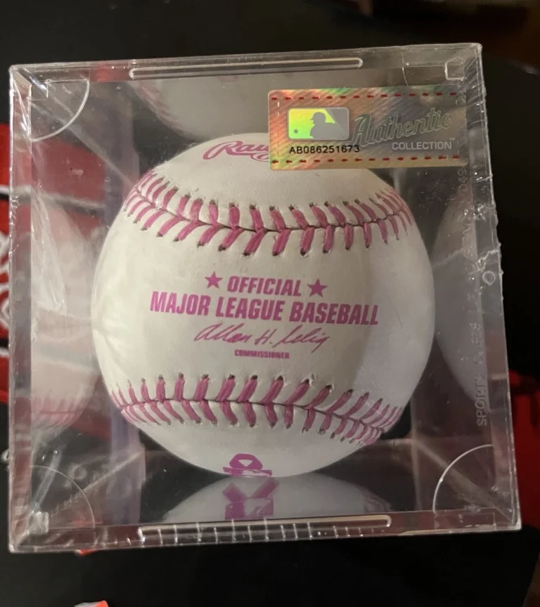 RARE BREAST CANCER AWARENESS MAJOR LEAGUE BALL SEALED HARD TO FIND PINK ROMLB