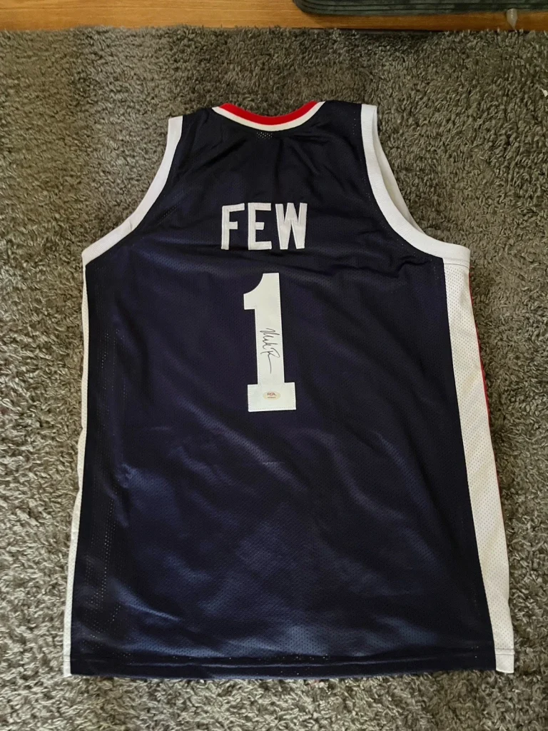 GONZAGA BULLDOGS MARK FEW SIGNED AUTOGRAPHED JERSEY PSA COA HOF COACH LEGEND
