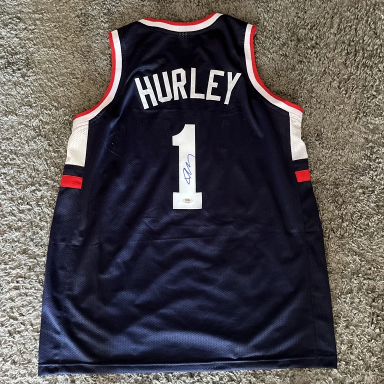 UCONN HUSKIES- COACH DAN HURLEY SIGNED AUTOGRAPH JERSEY PSA COA  🏀 LEGEND