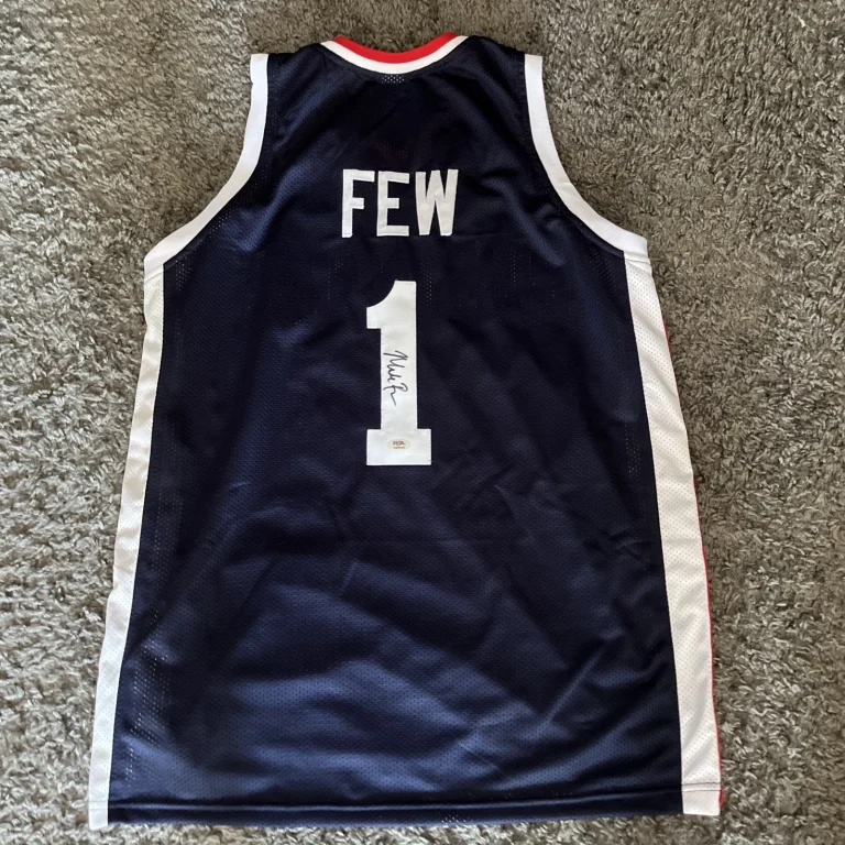 GONZAGA BULLDOGS MARK FEW SIGNED AUTOGRAPHED JERSEY PSA COA HOF COACH LEGEND