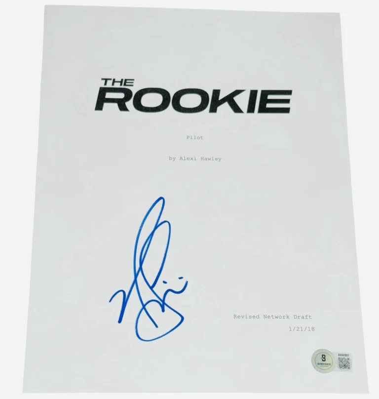 Nathan Fillion Signed Autograph The Rookie Pilot Script Full TV Episode Beckett