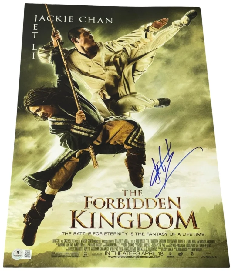 Jet Li Signed Autograph The Forbidden Kingdom 12x18 Movie Poster Photo Beckett
