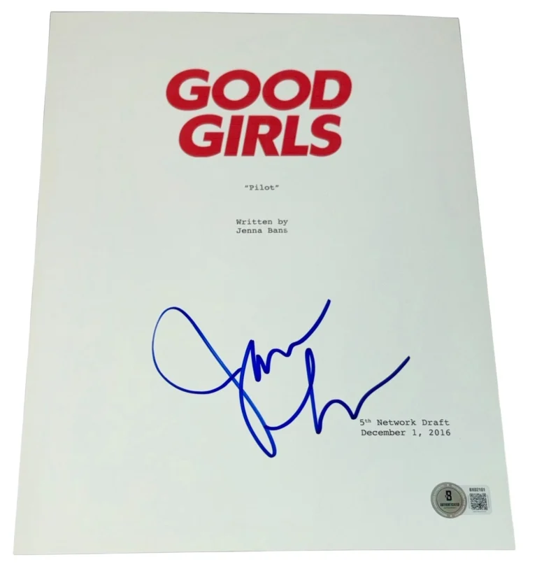 Jenna Bans Signed Autograph Good Girls Pilot Full TV Script Episode Beckett BAS