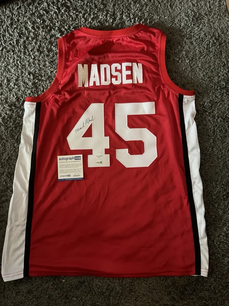 STANFORD CARDINAL- MARK MADSEN SIGNED AUTOGRAPH JERSEY JSA COA BASKETBALL MAD D