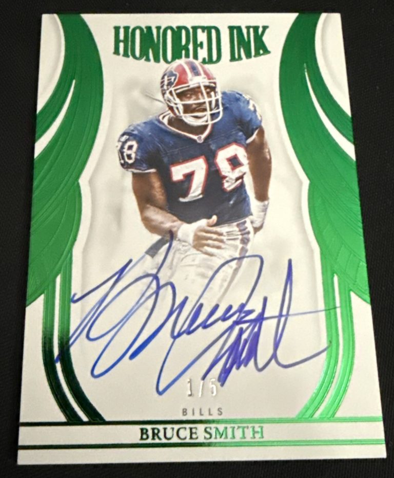2025 Panini Flawless Honored Ink Bruce Smith Autograph 1/5 Emerald Buffalo Bills