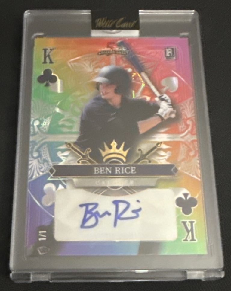 Ben Rice Wild Card 5 Card Draw Stacked Deck Auto 1/1 Yankees Rookie Catcher