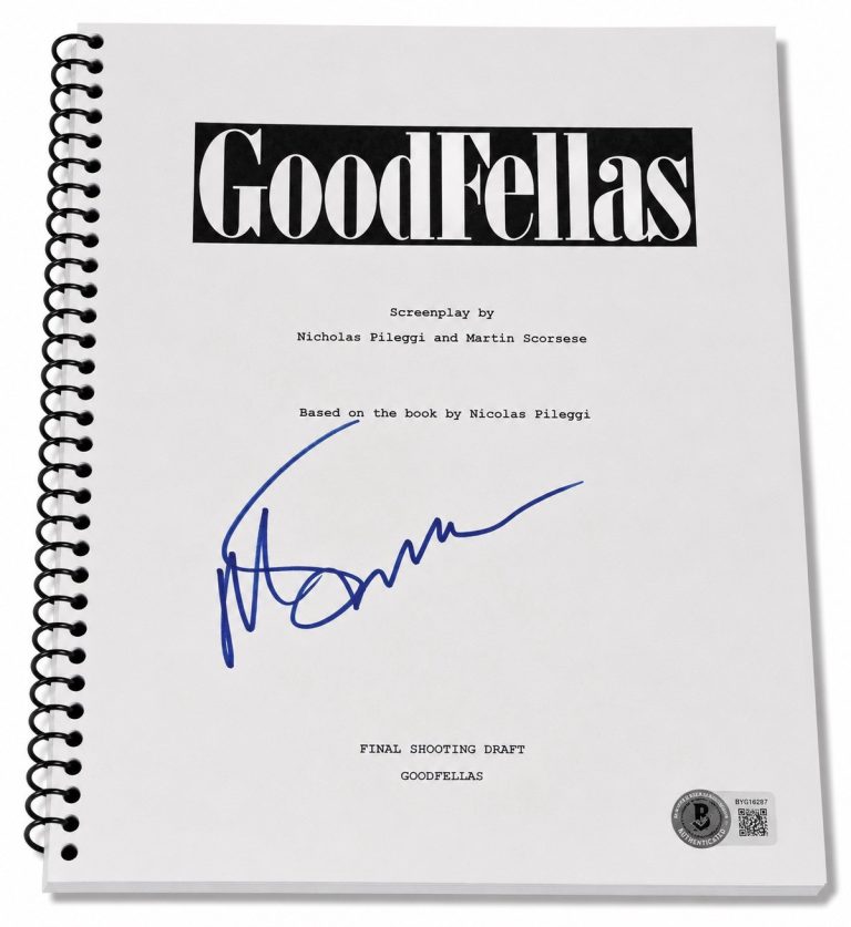 Martin Scorsese Signed Autograph Goodfellas Full Movie Script Screenplay Beckett