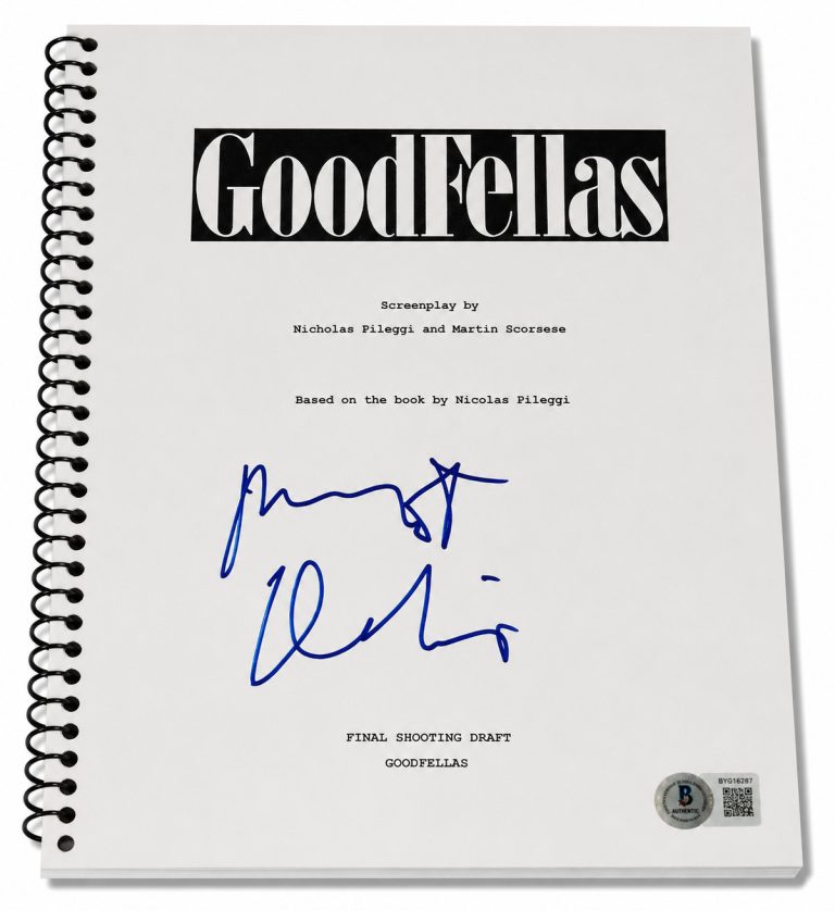 Robert De Niro Signed Autograph Goodfellas Full Movie Script Screenplay Beckett