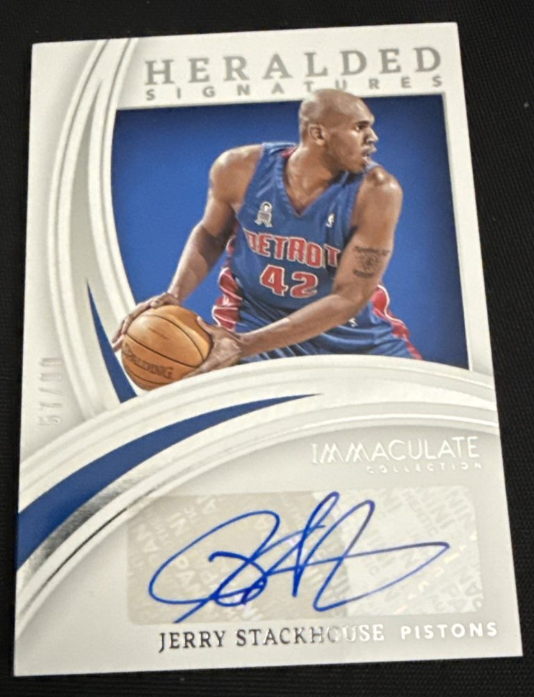 Jerry Stackhouse 2021-22 Panini Immaculate Heralded Signatures Auto /99 #HS-JSH