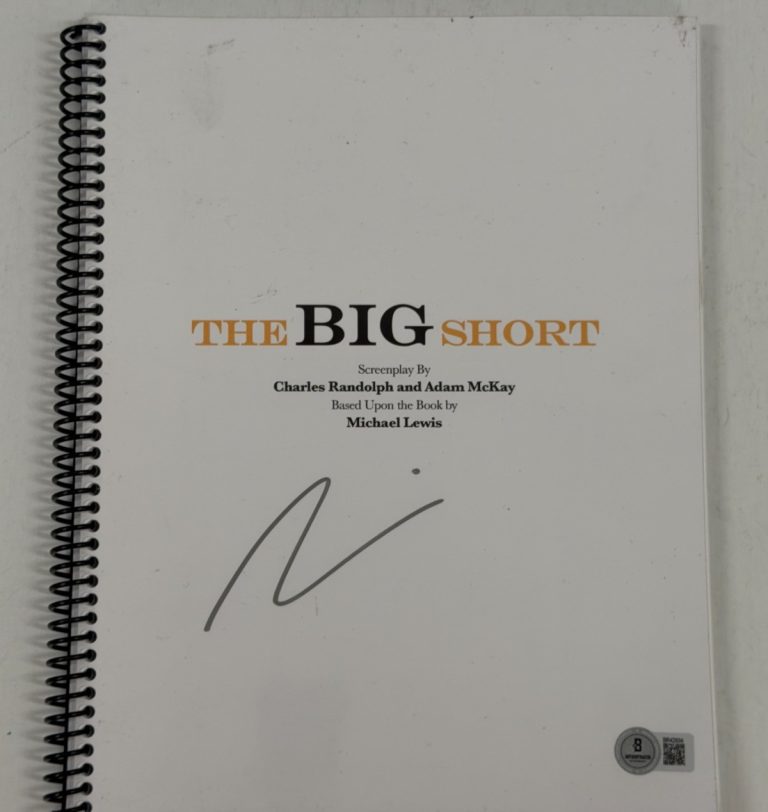 Ryan Gosling Signed The Big Short Full Script Authentic Autograph Beckett