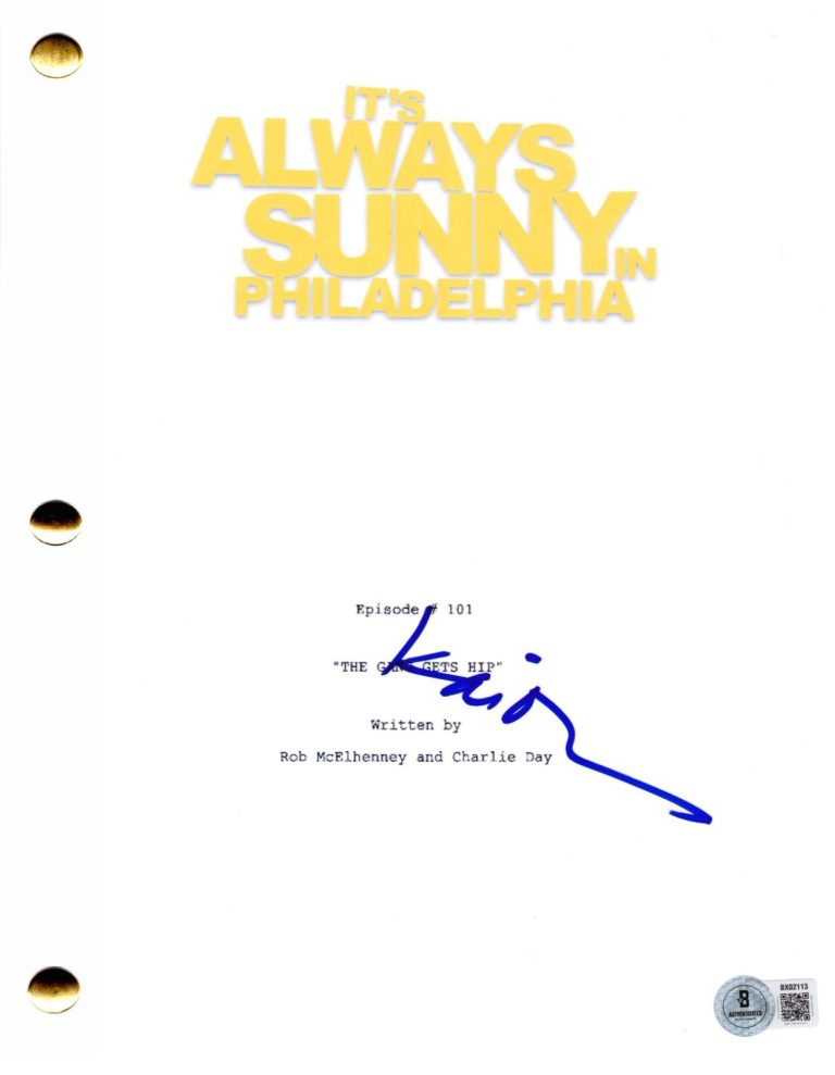 Kaitlin Olson Signed It's Always Sunny In Philadelphia Pilot Script Auto Beckett