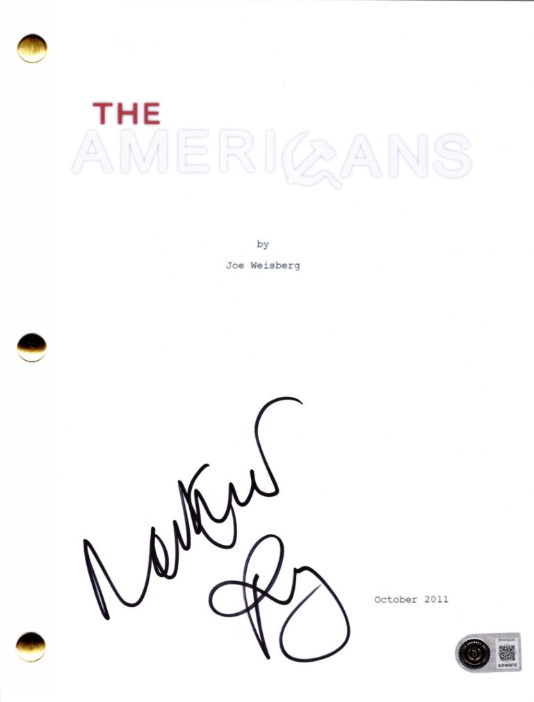 Matthew Rhys Signed The Americans Pilot Script Authentic Autograph Beckett