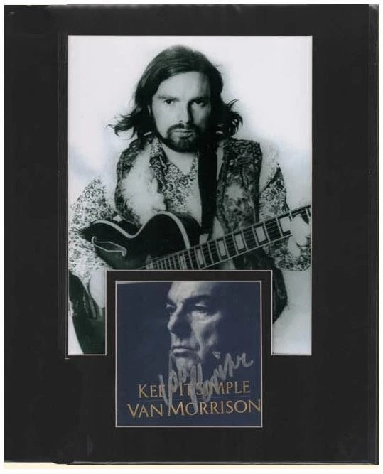 Van Morrison Keep It Simple Cd Autographed Framed Matted Photo Display