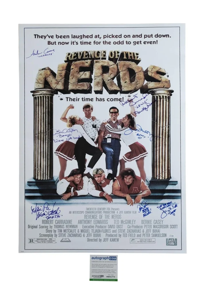 Revenge Of The Nerds Cast Signed Full Sized Movie Poster Exact Photo Proof