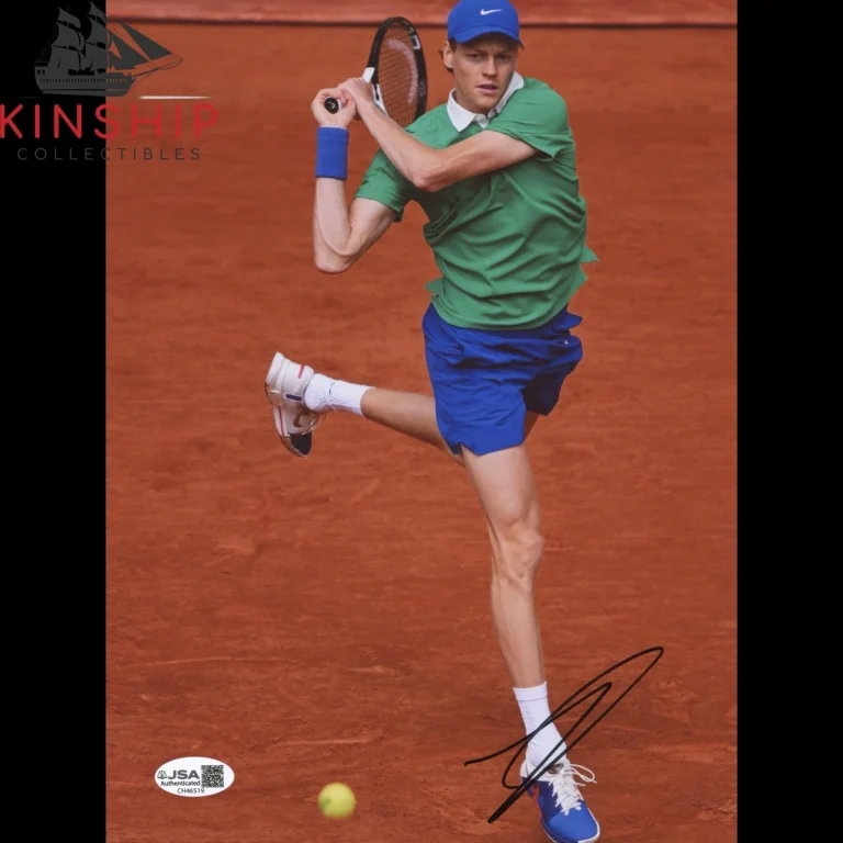 Jannik Sinner signed Color Photo JSA COA Rare Tennis Auto B2270