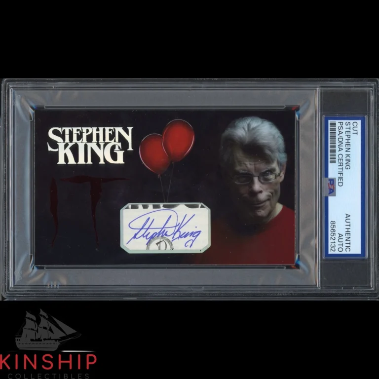 Stephen King signed Cut 3x5 Custom Card PSA DNA Slab Author Auto C5725
