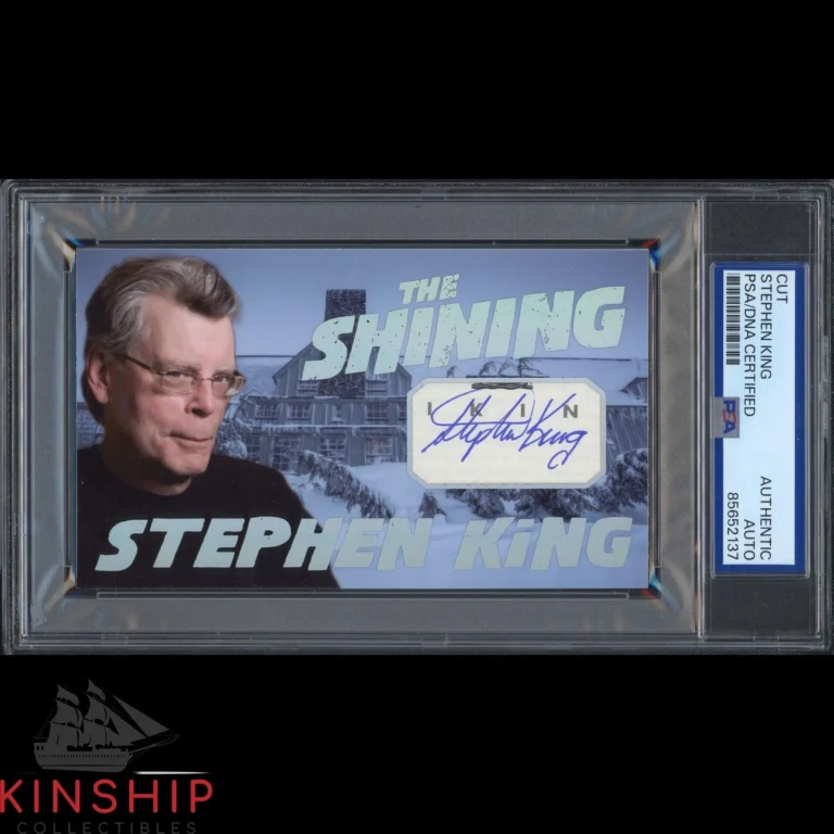Stephen King signed Cut 3x5 Custom Card PSA DNA Slab Author Auto C5726