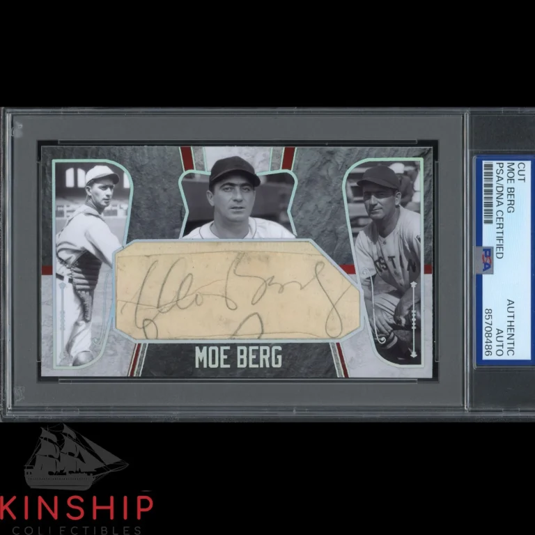 Moe Berg signed Cut 3x5 Custom Card PSA DNA Slab Rare Baseball Auto C5777