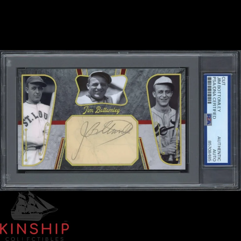 Jim Bottomley signed Cut 3x5 Custom Card PSA DNA Slab HOF Baseball Auto C5776