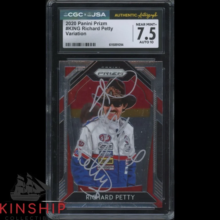 Richard Petty signed 2020 Panini Prizm Card JSA CGC Slab NASCAR Auto 10 C6023
