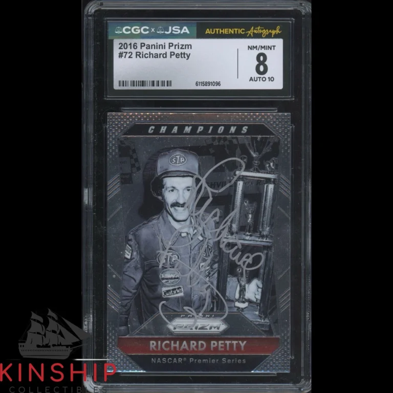 Richard Petty signed 2016 Panini Prizm Card JSA CGC Slab NASCAR Auto 10 C6022