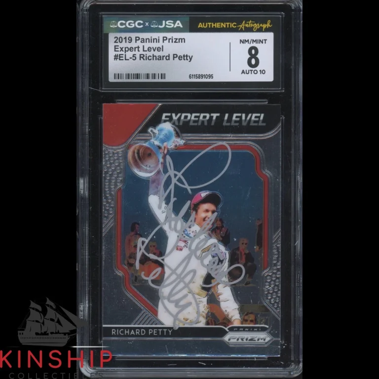 Richard Petty signed 2019 Panini Prizm Card JSA CGC Slab NASCAR Auto 10 C6028