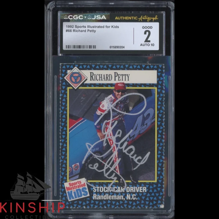 Richard Petty signed 1992 SI for Kids Card JSA CGC Slab NASCAR Auto 10 C6025