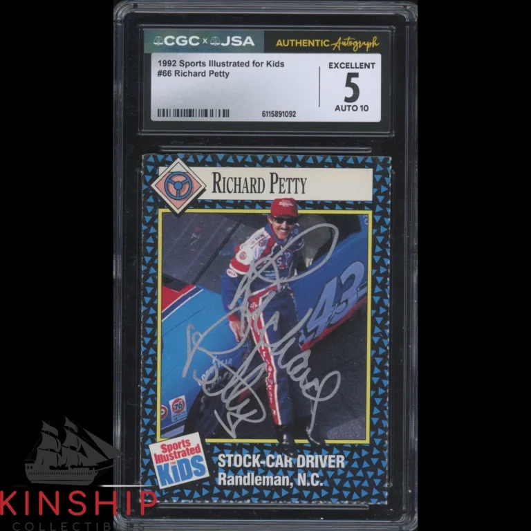 Richard Petty signed 1992 SI for Kids Card JSA CGC Slab NASCAR Auto 10 C6027