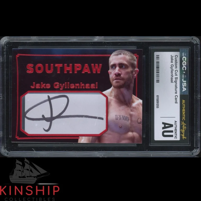 Jake Gyllenhaal signed Cut Custom Trading Card JSA CGC Slab Actor Auto C5994