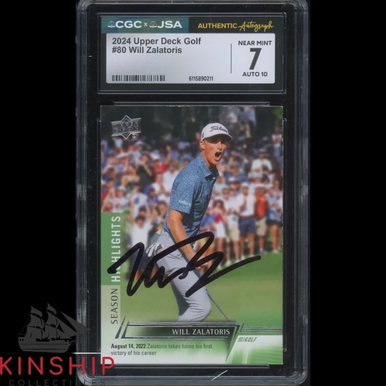 Will Zalatoris signed 2024 Upper Deck Card JSA CGC Slab Golf Auto 10 6048