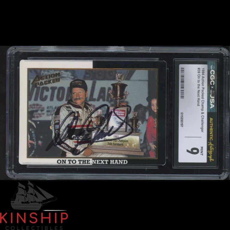 Dale Earnhardt Sr signed 1994 Action Packed Card JSA CGC Slab NASCAR Auto C6002