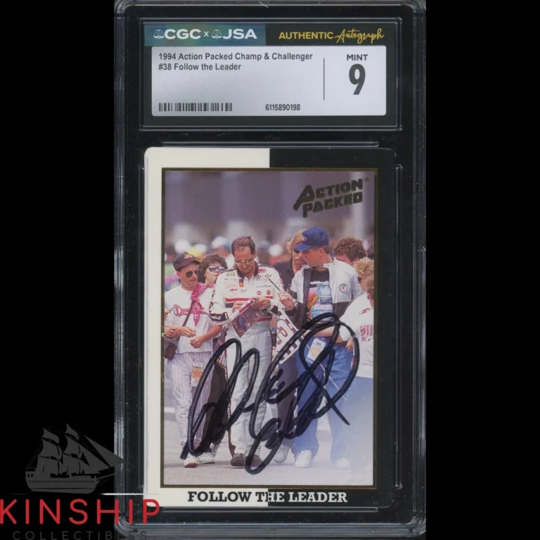 Dale Earnhardt Sr signed 1994 Action Packed Card JSA CGC Slab NASCAR Auto C6000
