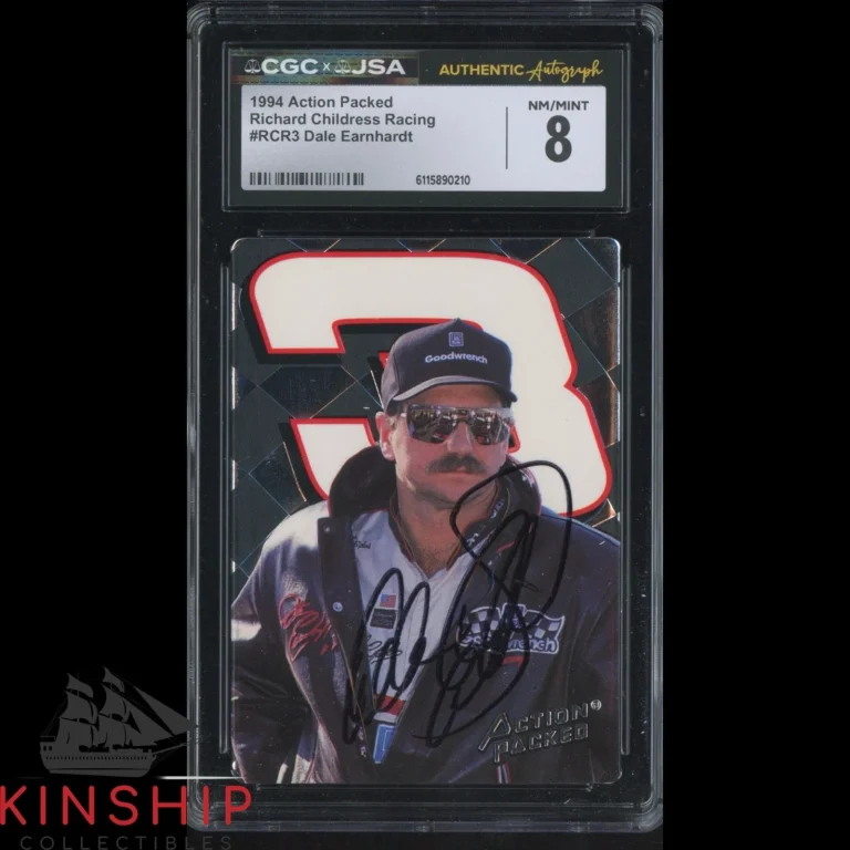 Dale Earnhardt Sr signed 1994 Action Packed Card JSA CGC Slab NASCAR Auto C5998