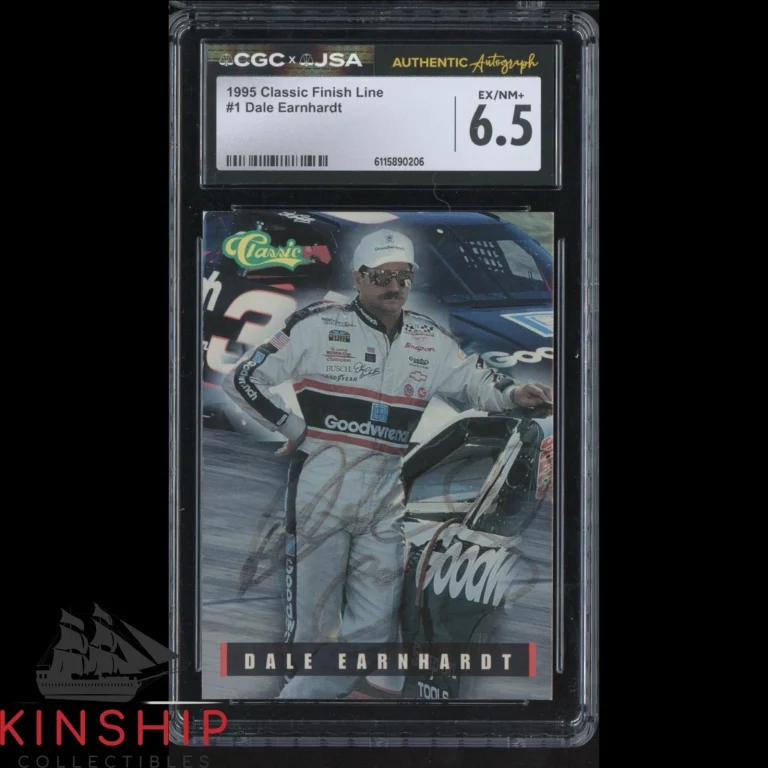 Dale Earnhardt Sr signed 1995 Classic Card JSA CGC Slab NASCAR Auto C6016