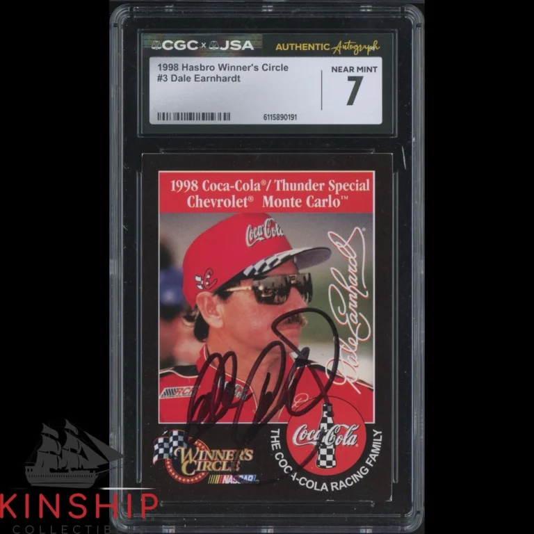 Dale Earnhardt Sr signed 1998 Hasbro Winners Card JSA CGC Slab NASCAR Auto C5996
