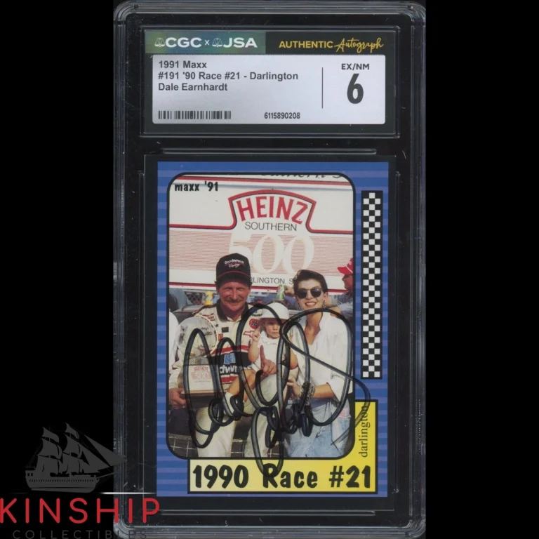 Dale Earnhardt Sr signed 1991 Maxx Trading Card JSA CGC Slab NASCAR Auto C6004