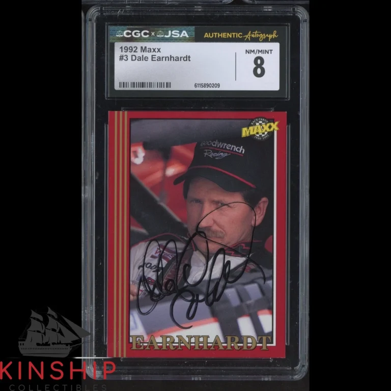 Dale Earnhardt Sr signed 1992 Maxx Trading Card JSA CGC Slab NASCAR Auto C6012