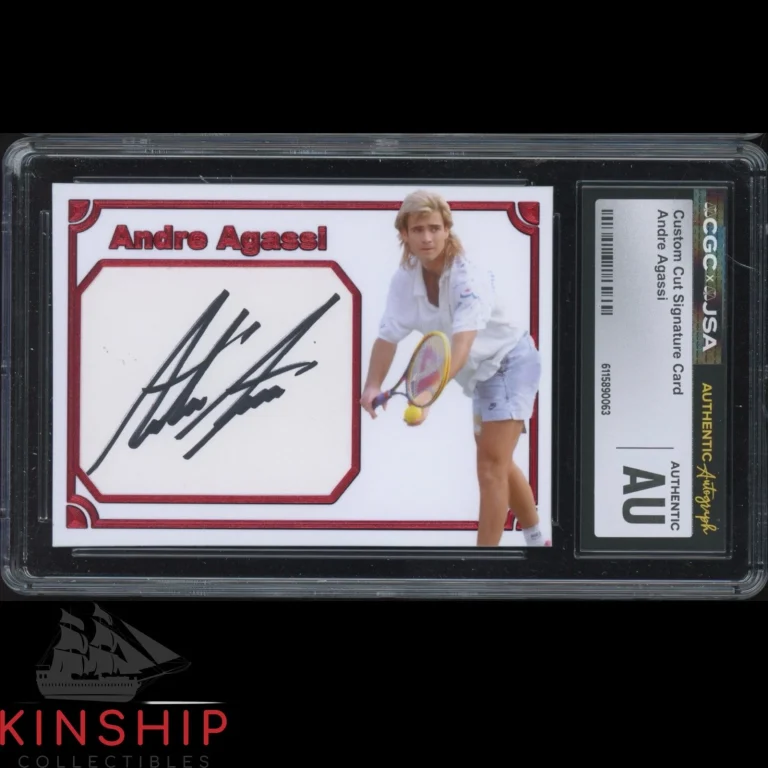 Andre Agassi signed Cut Custom Trading Card JSA CGC Slab Tennis Auto C5986