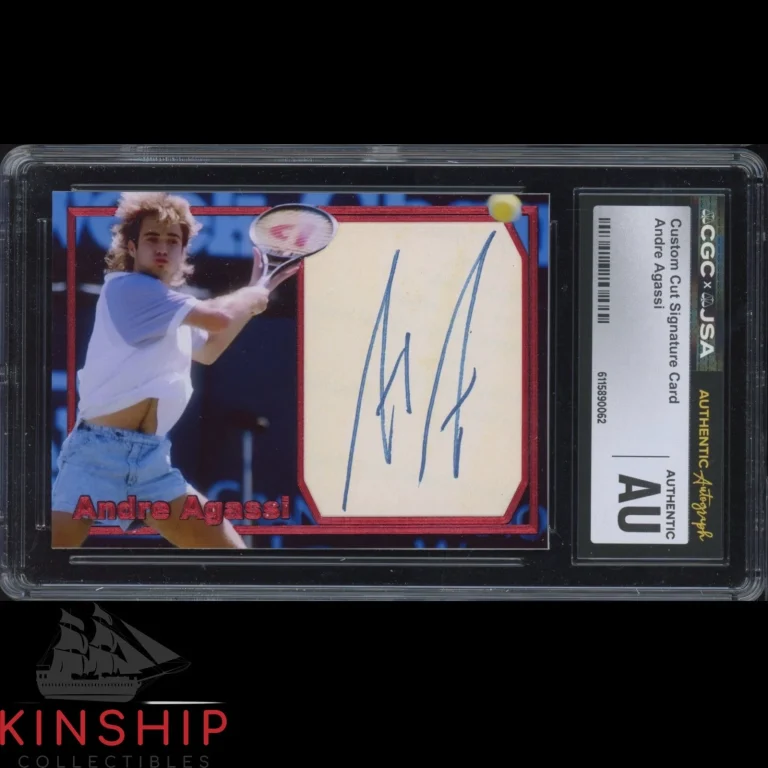 Andre Agassi signed Cut Custom Trading Card JSA CGC Slab Tennis Auto C5985