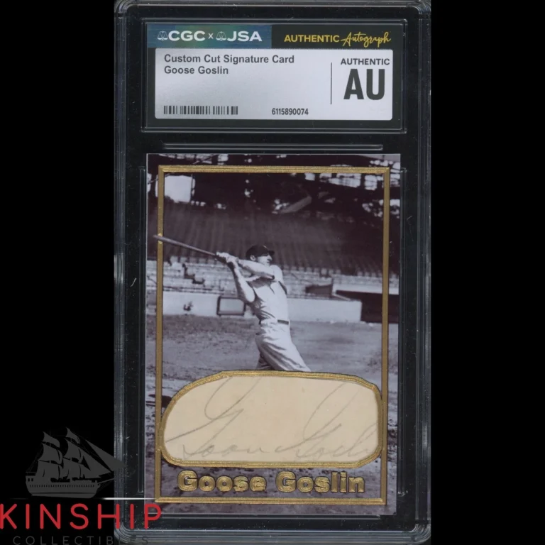 Goose Goslin signed Cut Custom Trading Card JSA CGC Slab Baseball HOF Auto C5973