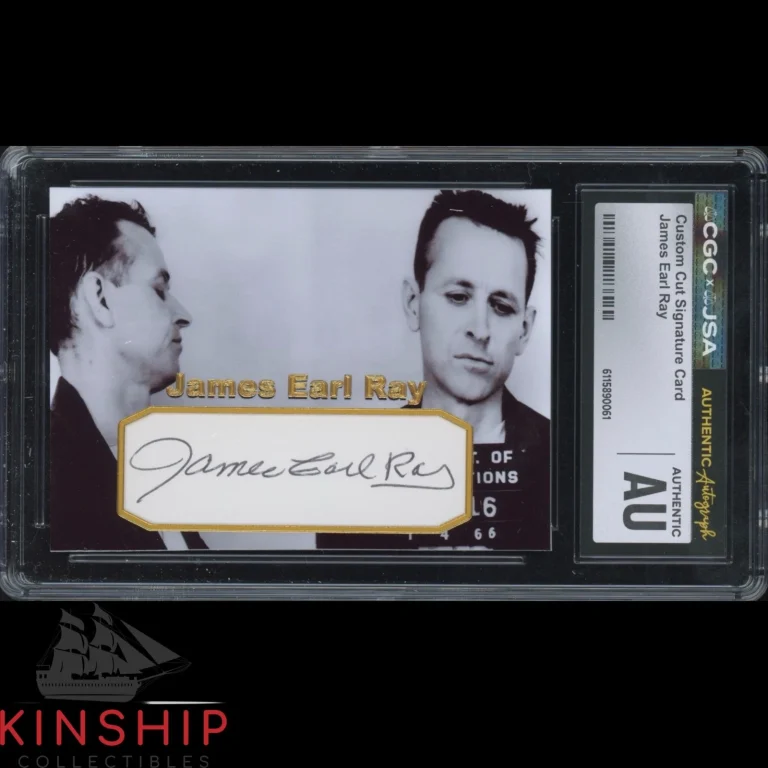 James Earl Ray signed Cut Custom Trading Card JSA CGC Slab MLK Story Auto C5980