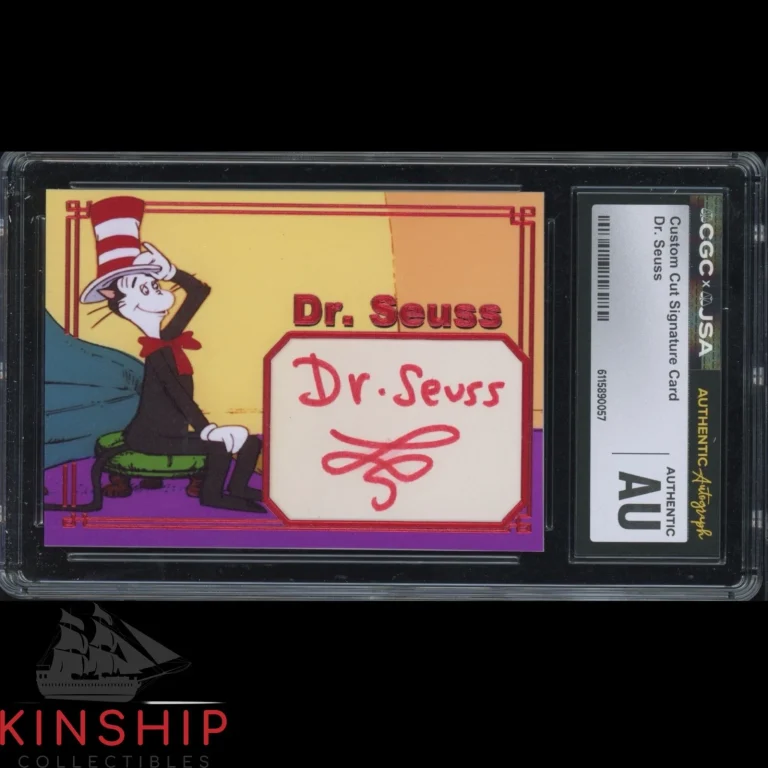 Dr Seuss signed Cut Custom Trading Card JSA CGC Slab Grinch Author Auto C5983