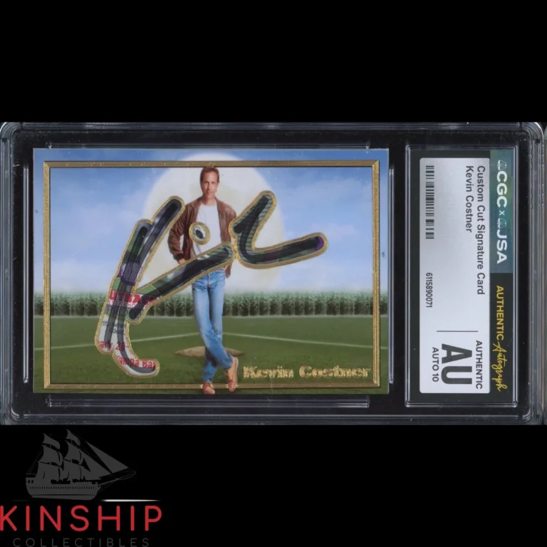 Kevin Costner signed Cut Custom Trading Card JSA CGC Slab Actor Auto C5969