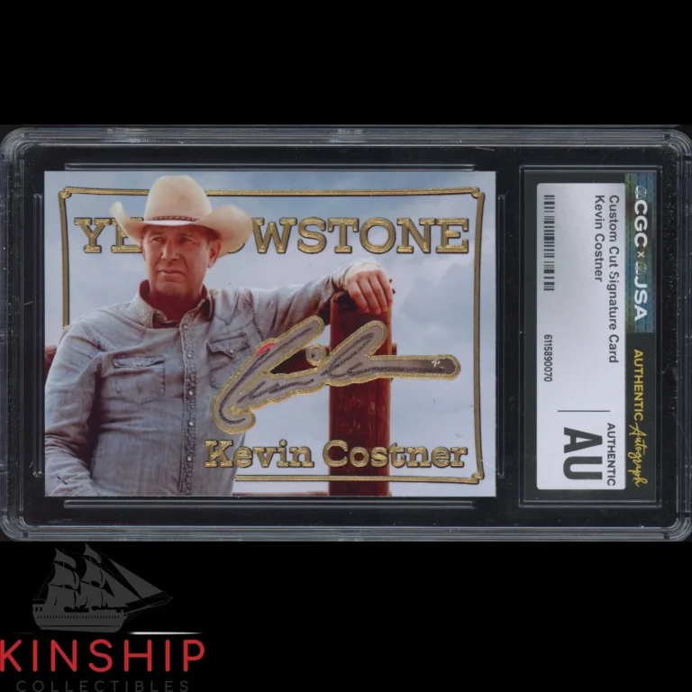 Kevin Costner signed Cut Custom Trading Card JSA CGC Slab Actor Auto C5970