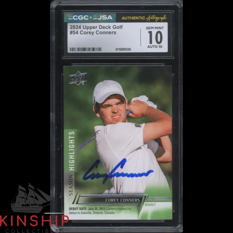 Corey Conners signed 2024 Upper Deck Trading Card JSA CGC Slab Golf Auto C6041