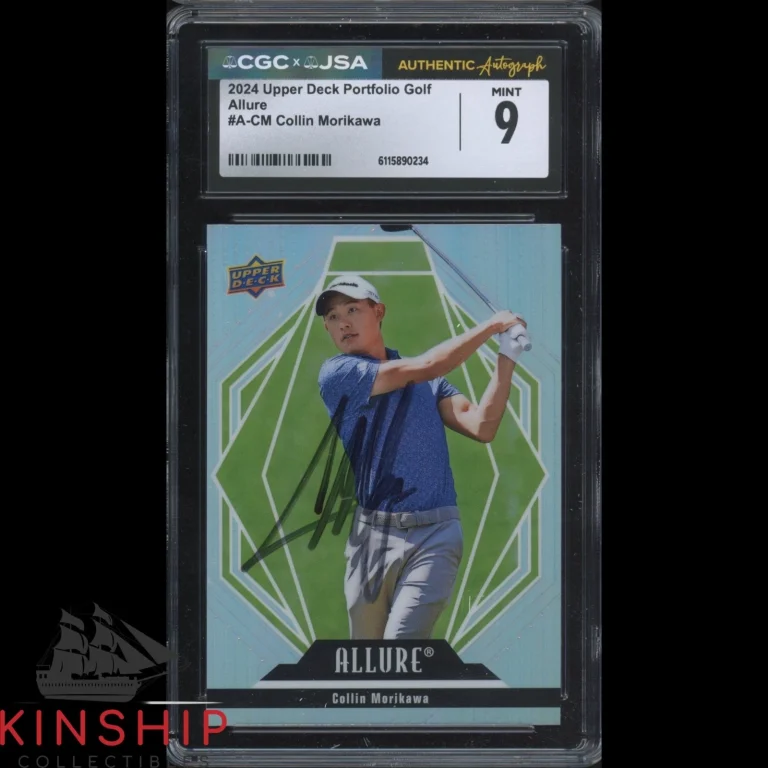 Collin Morikawa signed 2024 Upper Deck Trading Card JSA CGC Slab Golf Auto C6050