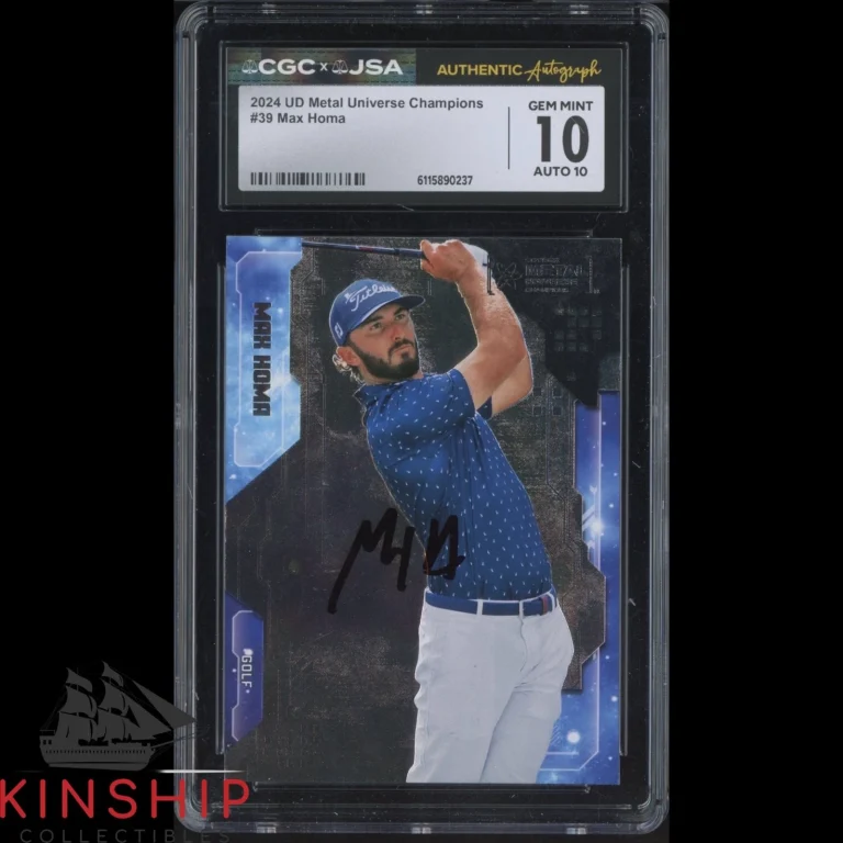 Max Homa signed 2024 Skybox Metal Champion Card JSA CGC Slab Golf Auto C6046