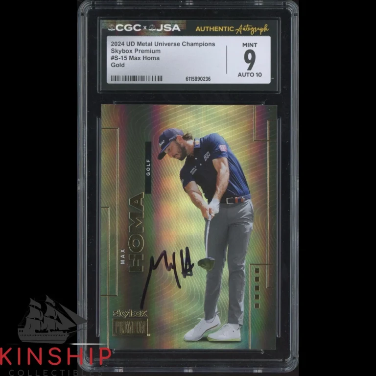 Max Homa signed 2024 Skybox Metal Champion Card JSA CGC Slab Golf Auto C6045
